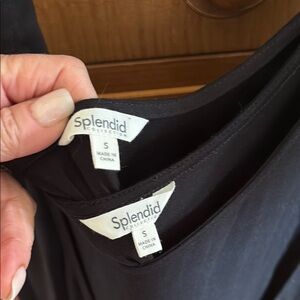Splendid Classic Black 2 piece layered tank dress